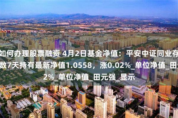 如何办理股票融资 4月2日基金净值：平安中证同业存单AAA指数7天持有最新净值1.0558，涨0.02%_单位净值_田元强_显示
