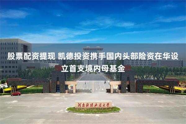 股票配资提现 凯德投资携手国内头部险资在华设立首支境内母基金
